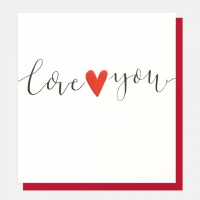 Love You Greeting Card By Caroline Gardner